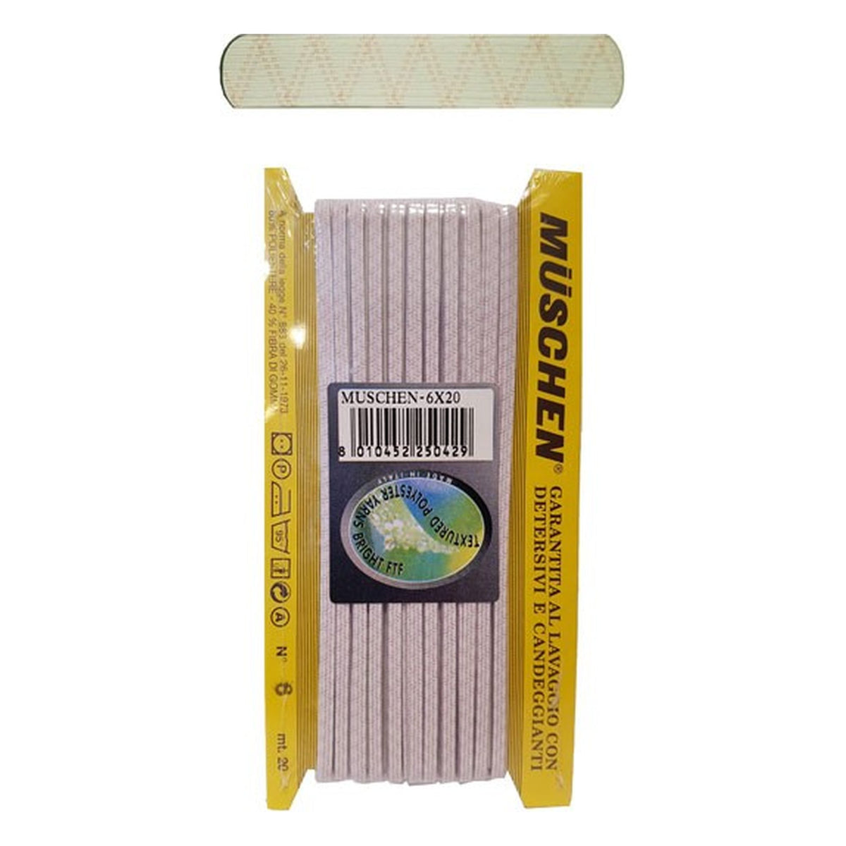Elastico Treccia Muschen N°6 mm.3 pezze da metri 2 all'Ingrosso