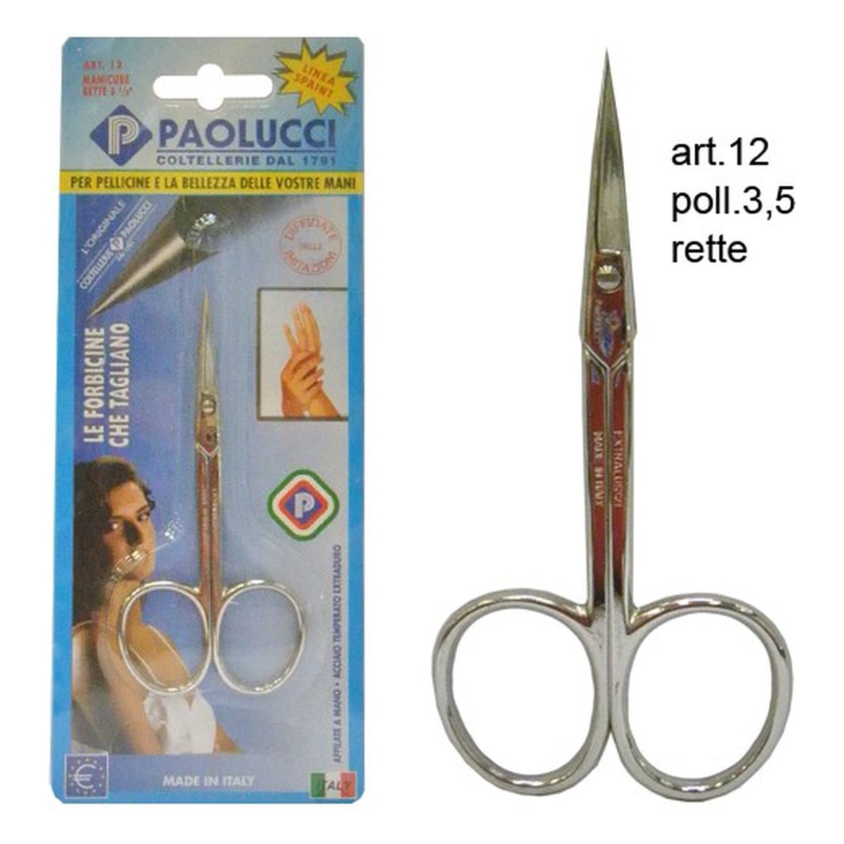 Forbice Manicure Retta Art.12 Pollici 3,5 all'Ingrosso