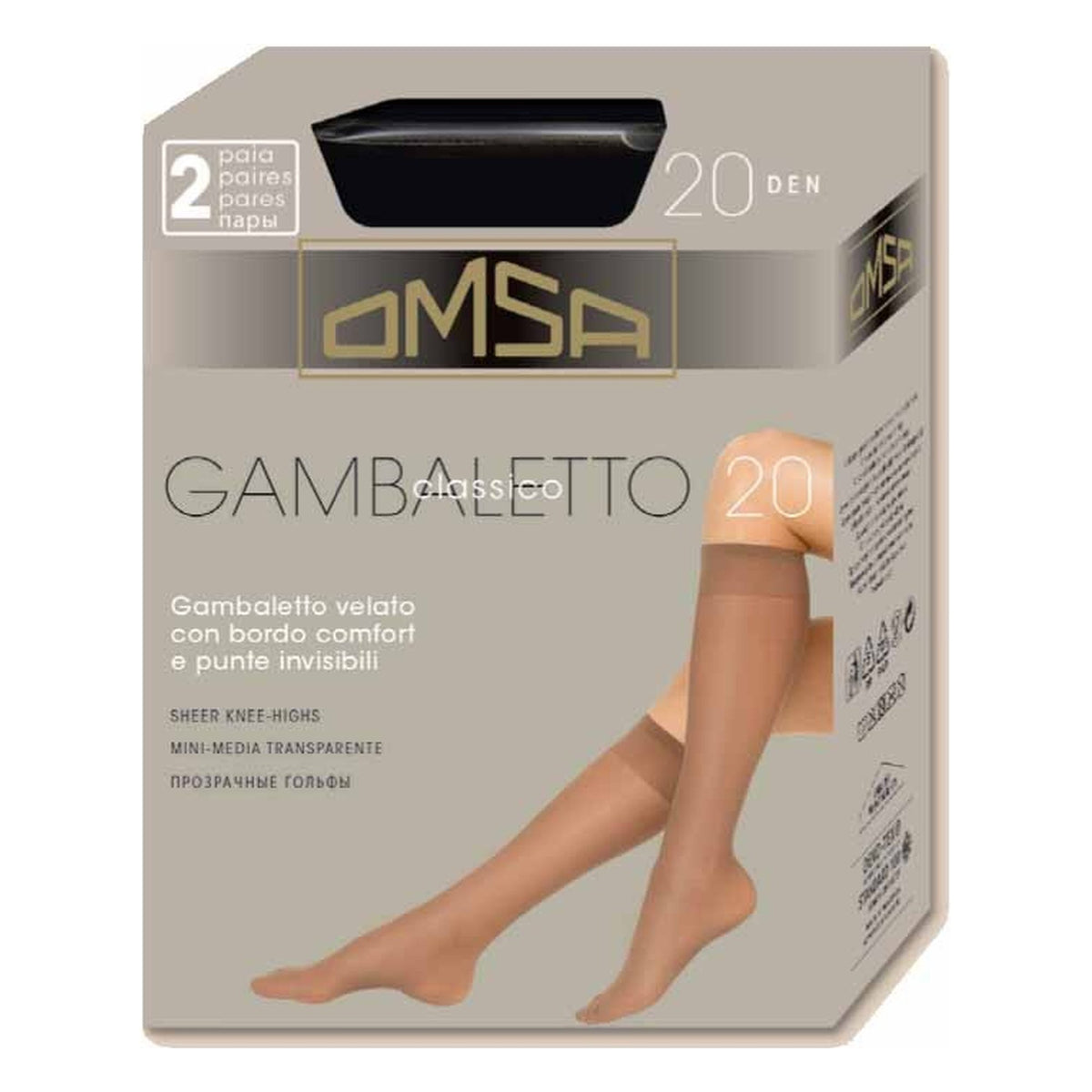 Gambaletto Omsa Classico 057 20Den paia 20 all'Ingrosso