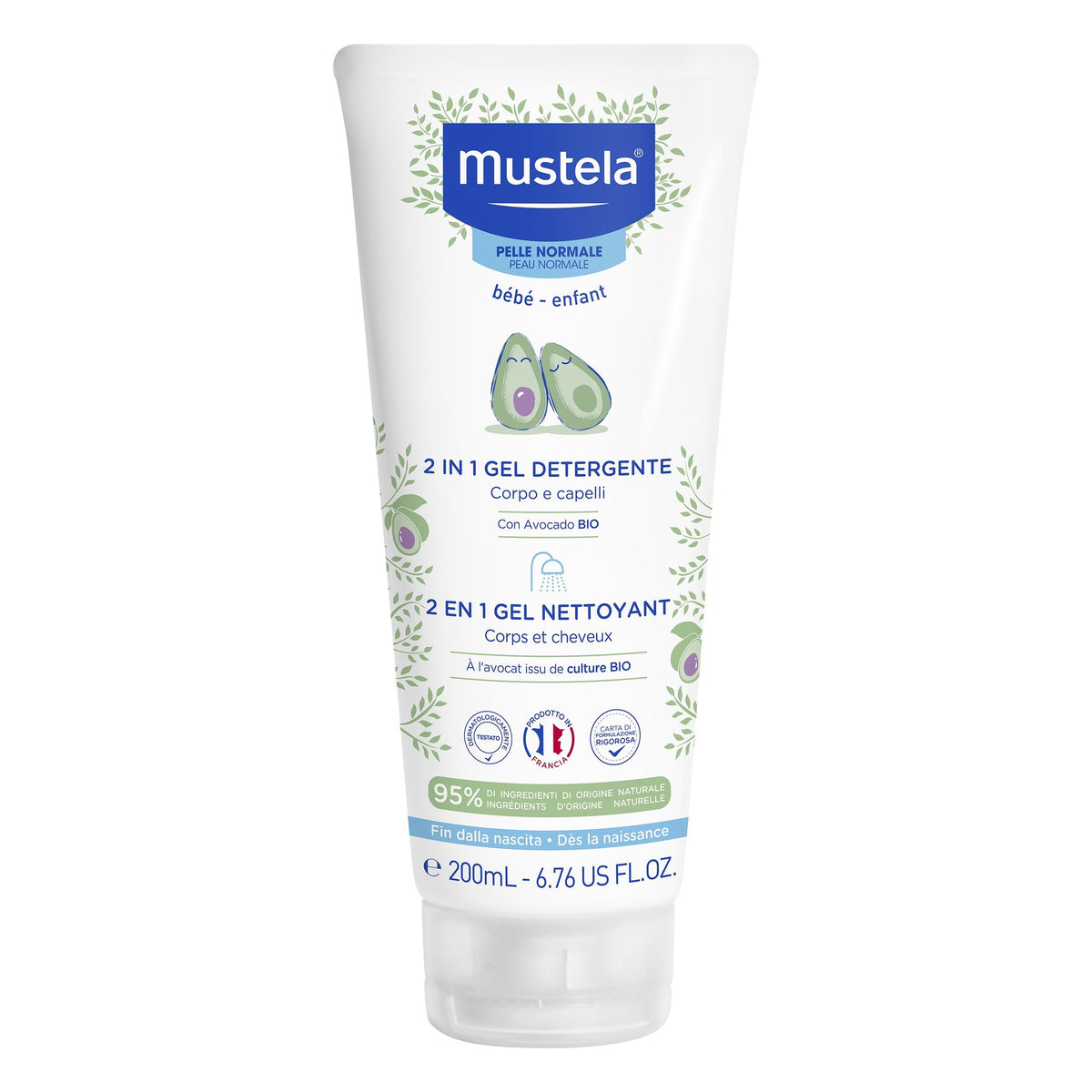 Gel Detergente 2 in 1 Mustela 200 ML all'Ingrosso