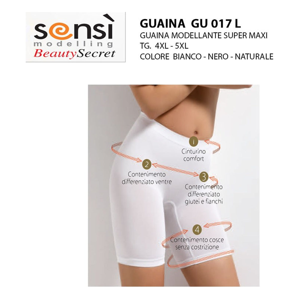 Guaina modellante SuperMaxi Sensì art.Gu 017 L all'Ingrosso