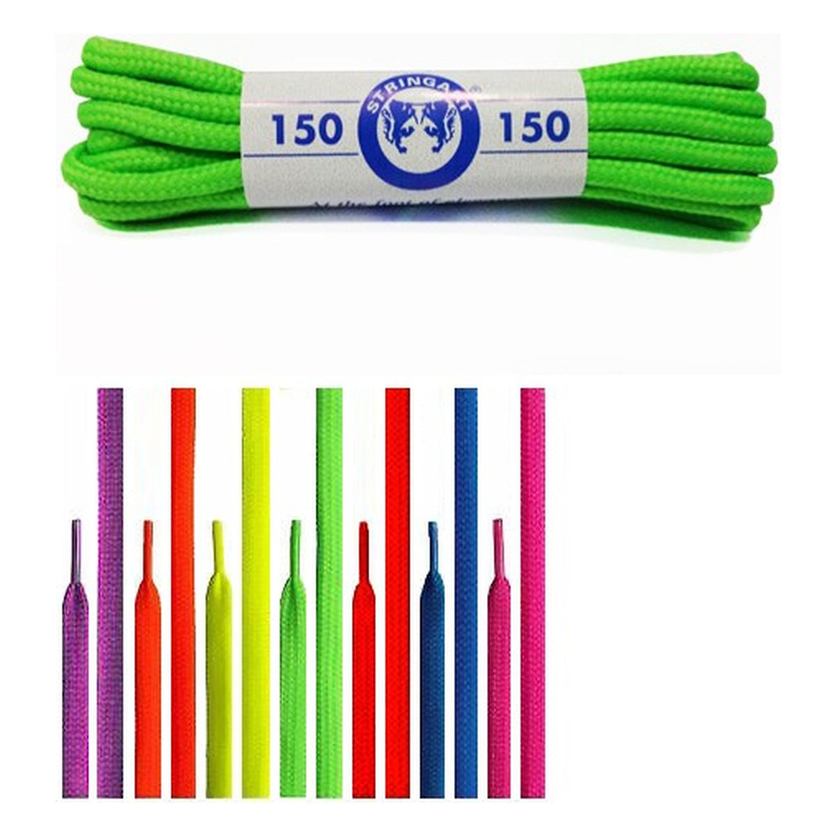 Lacci Fluo rotondi cm.150 Paia 12 all'Ingrosso
