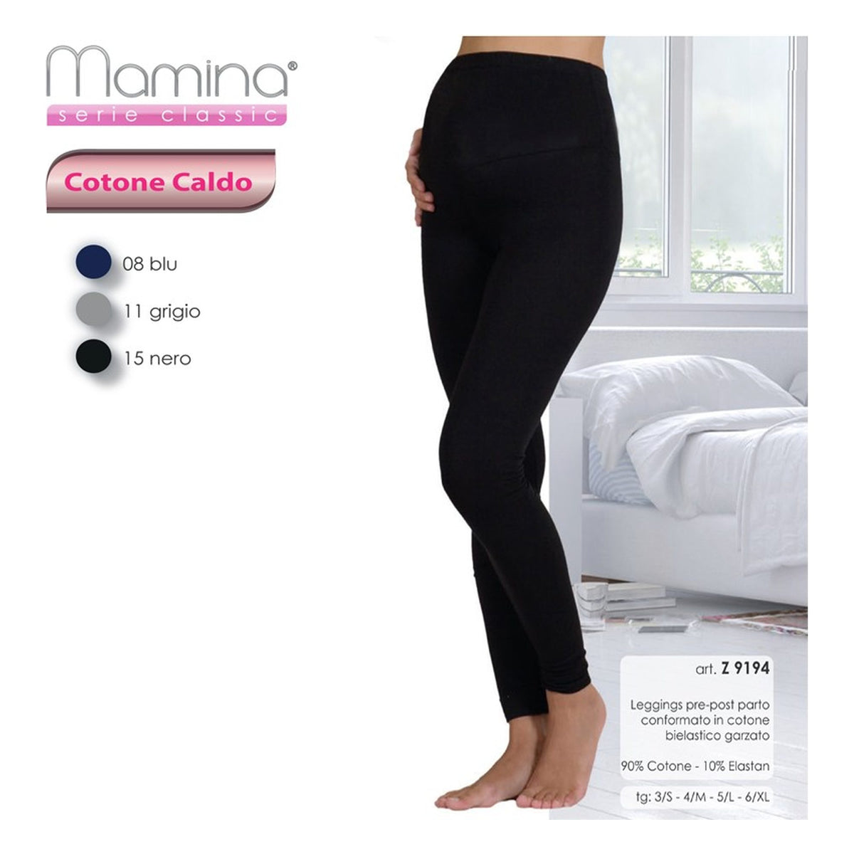 Leggings pre-post parto Mamina art.z9194 all'Ingrosso