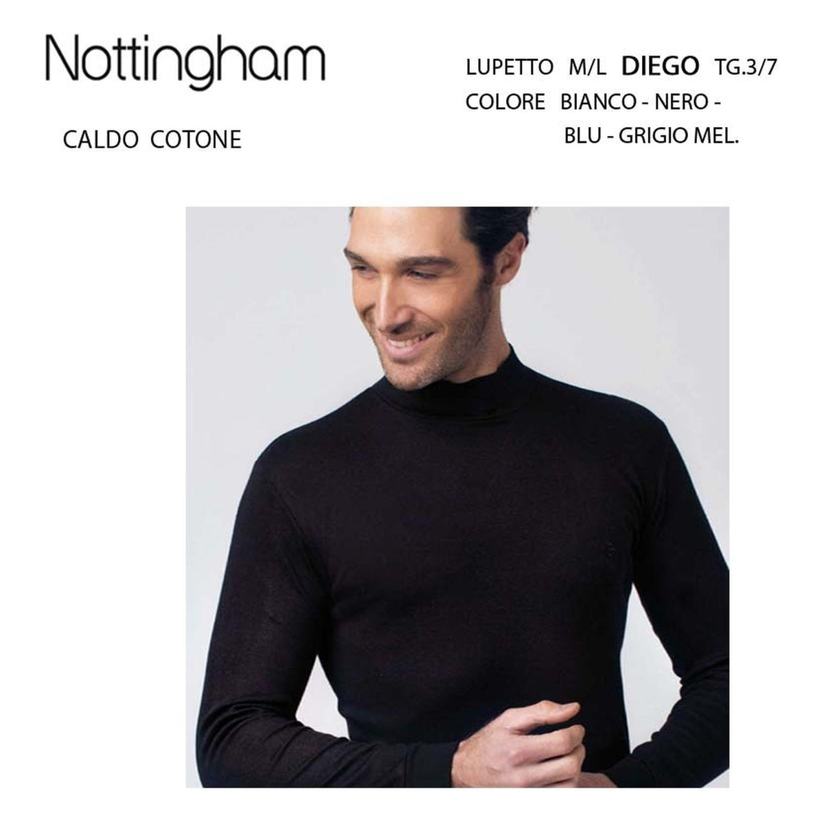 Lupetto uomo M/L Nottingham art.Diego caldo cotone all'Ingrosso