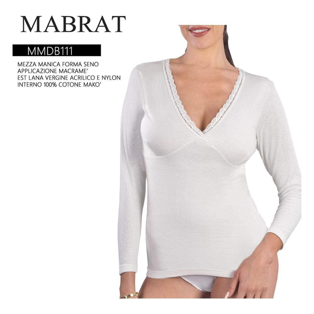 Maglia donna MMDB111 MABRAT 3/7 all'Ingrosso