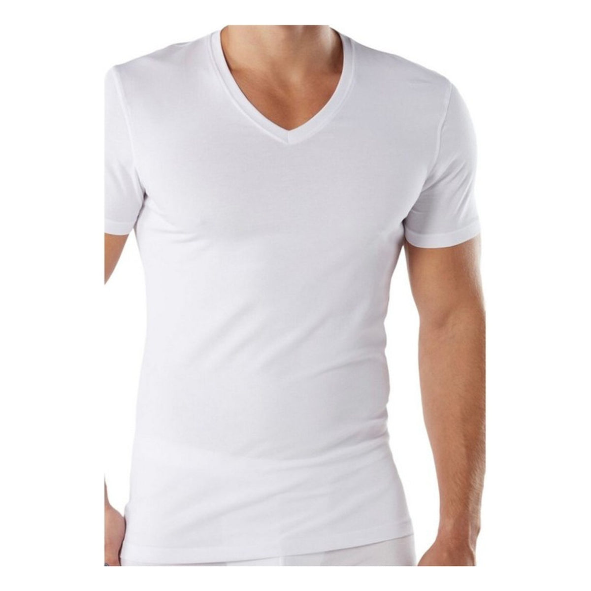 Maglia uomo New Day 601 m/m scollo V cotone jersey all'Ingrosso