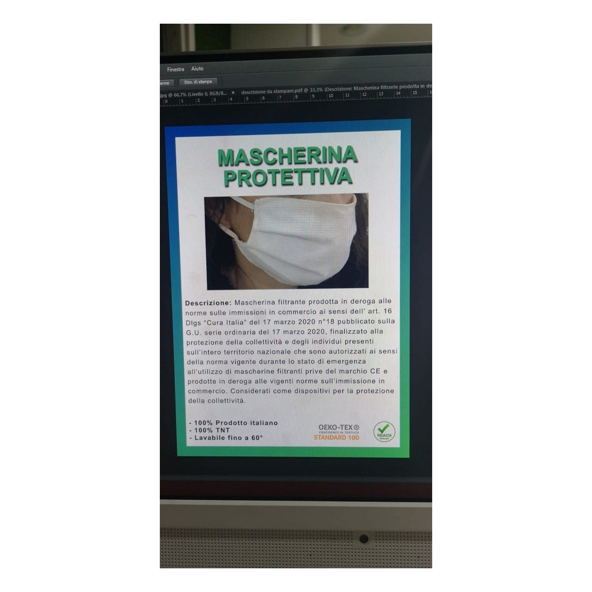 Mascherina Protettiva in TNT Bianca pz.3 all'Ingrosso