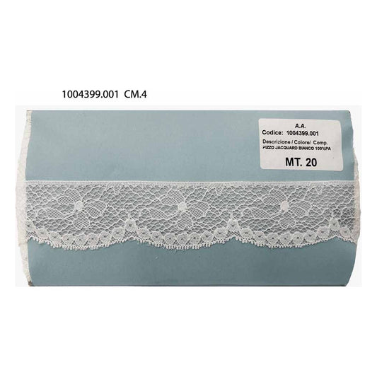 Merletto nylon 1004399 mt.20 Bianco Panna all'Ingrosso