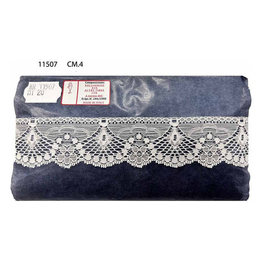 Merletto nylon 11507 mt.20 Bianco all'Ingrosso