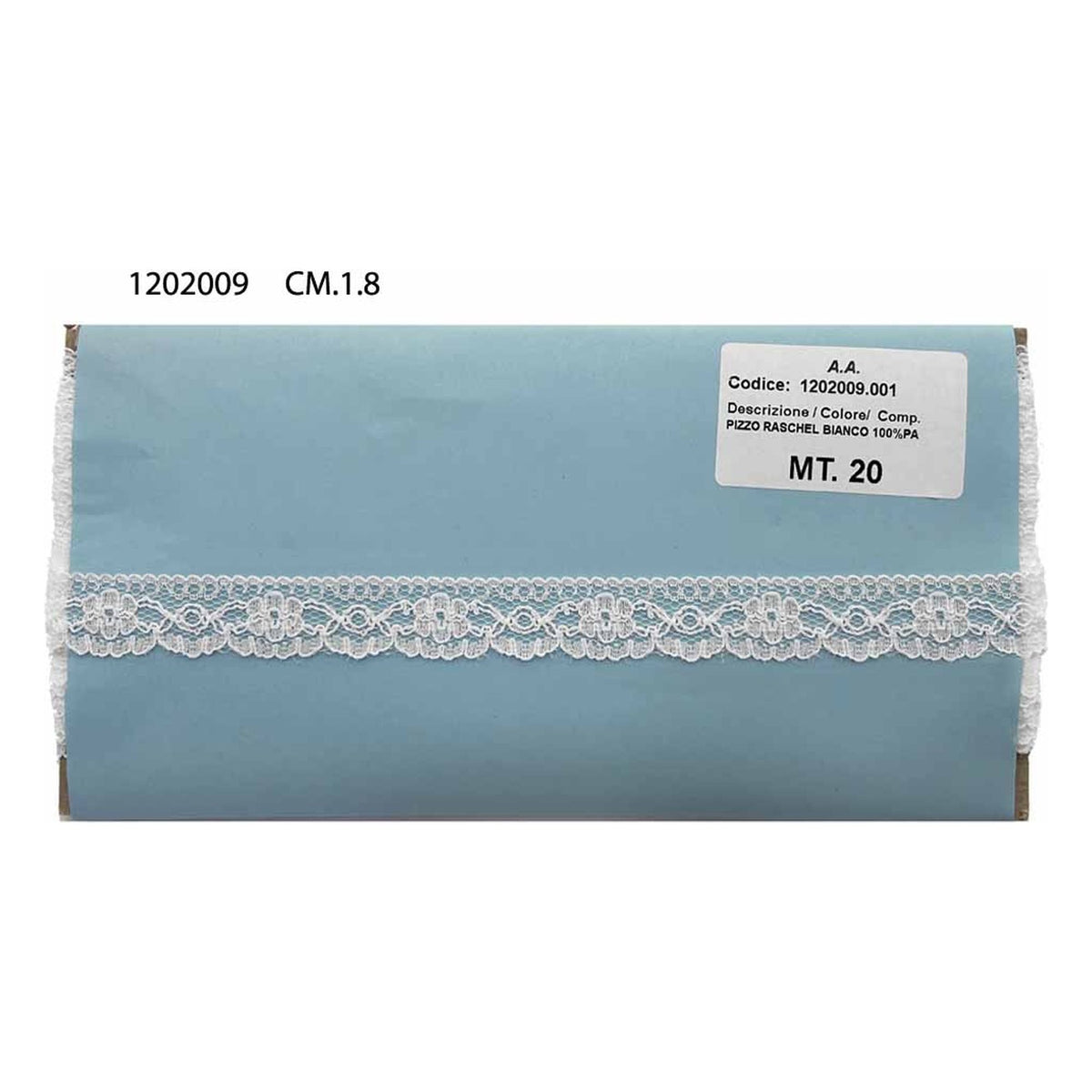 Merletto Nylon 1202009 mt.20 Bianco - Panna all'Ingrosso