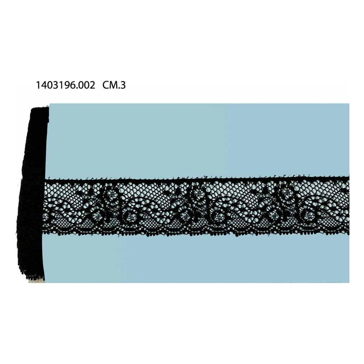 Merletto Nylon 1403196 mt.20 Nero all'Ingrosso