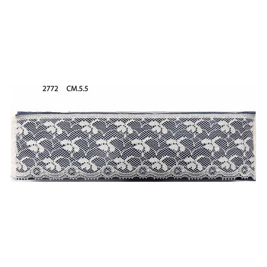 Merletto nylon 2772 mt.20 Bianco all'Ingrosso