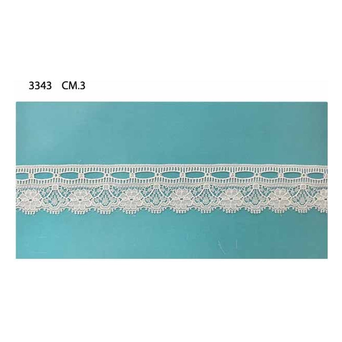 Merletto nylon 3343 mt.20 Panna all'Ingrosso