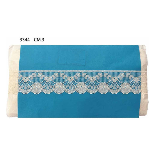 Merletto nylon 3344 mt.20 Panna all'Ingrosso