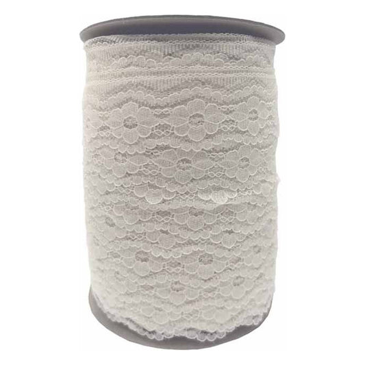 Merletto nylon 43/1 mt.91 Bianco Nero Colorato all'Ingrosso