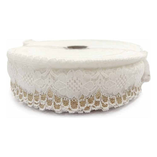 Merletto nylon 74 mt.84 Bianco/Oro Bianco/Argento Nero/Oro all'Ingrosso
