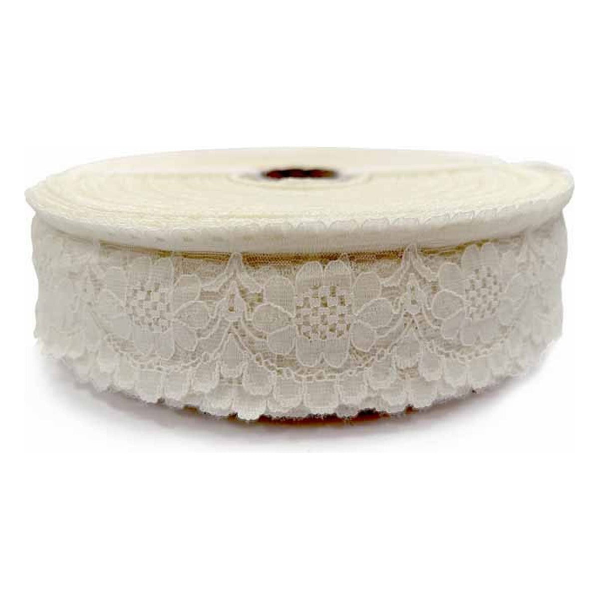 Merletto nylon 74 mt.87 Bianco Panna Nero all'Ingrosso
