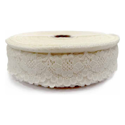 Merletto nylon 74 mt.87 Bianco Panna Nero all'Ingrosso