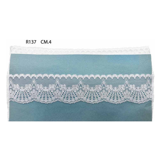 Merletto nylon R137 mt.20 Bianco all'Ingrosso