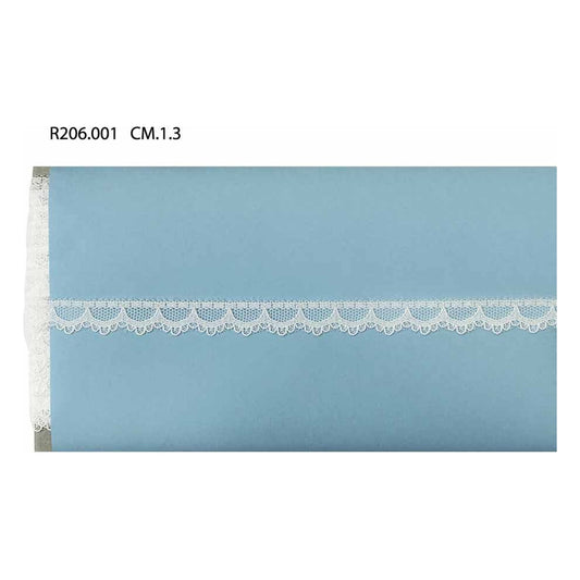 Merletto Nylon R206 mt.20 Bianco - Panna all'Ingrosso
