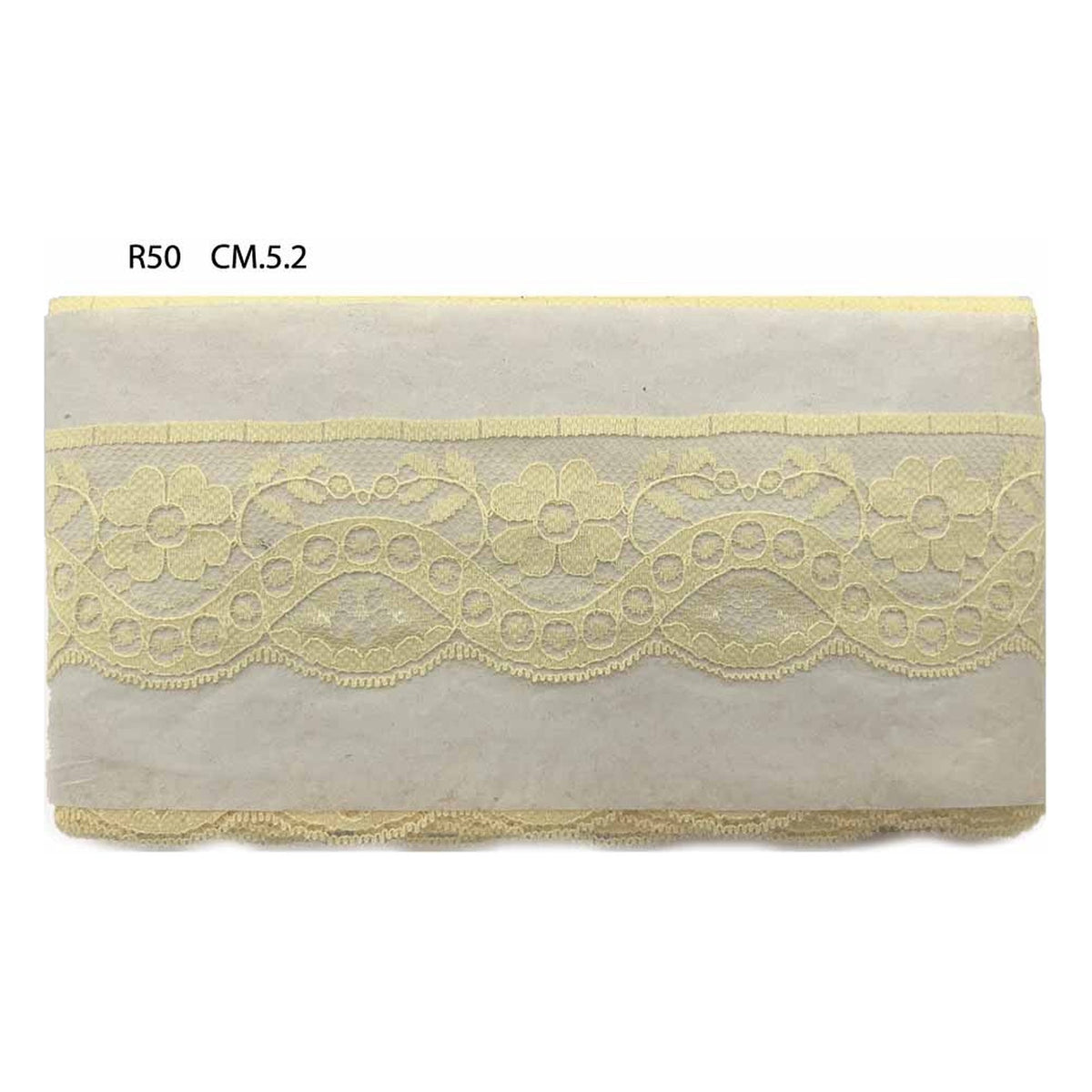 Merletto nylon R50 mt.20 giallo all'Ingrosso