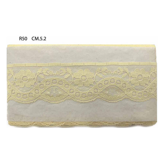 Merletto nylon R50 mt.20 giallo all'Ingrosso