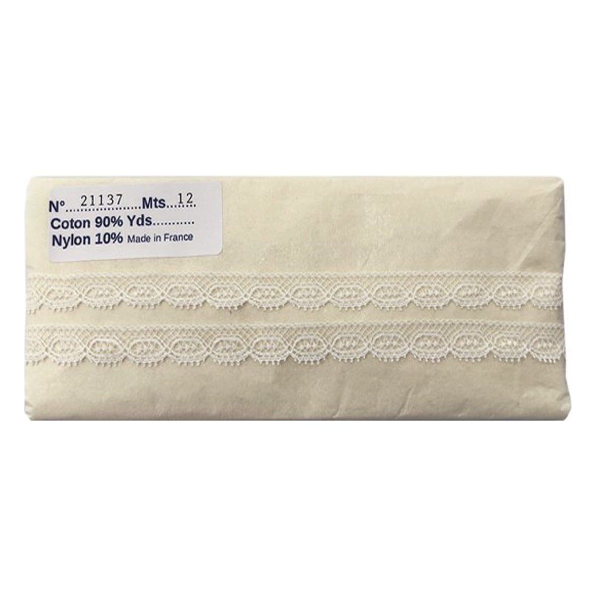 Merletto valencienne 21137 B/E mt.12 all'Ingrosso