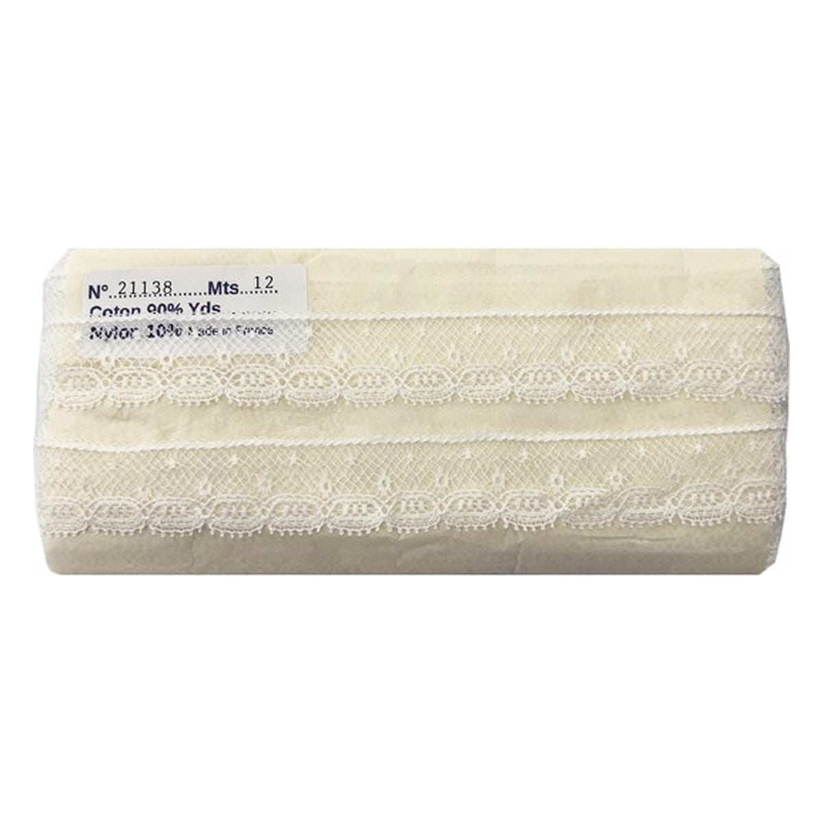 Merletto valencienne 21138 B/E mt.12 all'Ingrosso