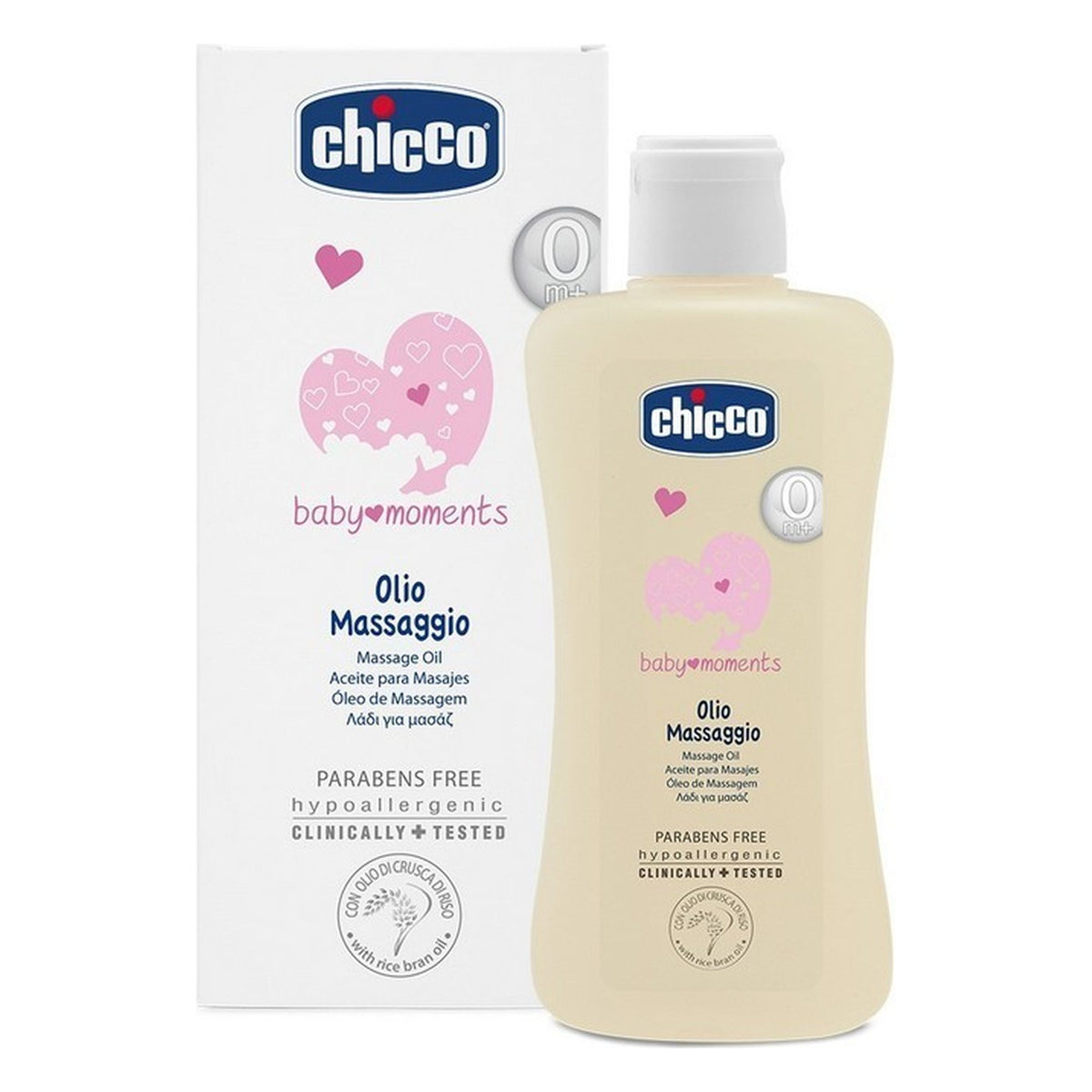 Olio Massaggio baby moments Chicco 2850 all'Ingrosso