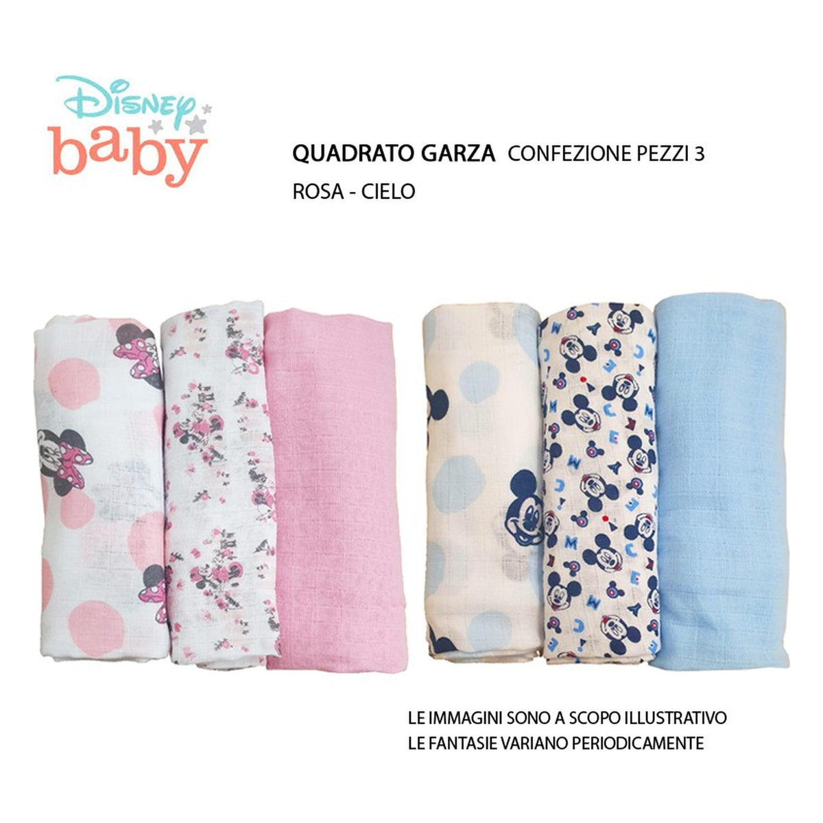 Quadrato Garza Disney pz.3 all'Ingrosso