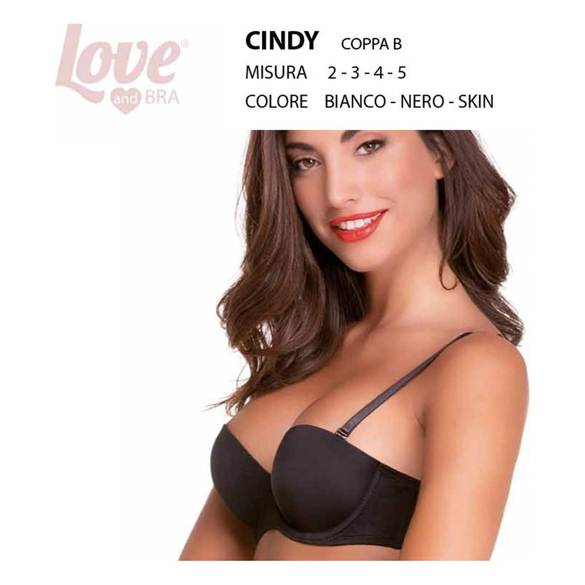 Reggiseno balconette a fascia Cindy Love and Bra all'Ingrosso