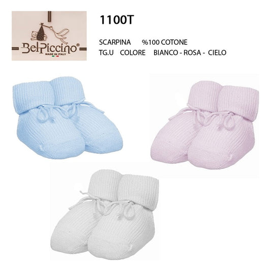 Scarpina Bel Piccino art.1100T %100 COTONE all'Ingrosso