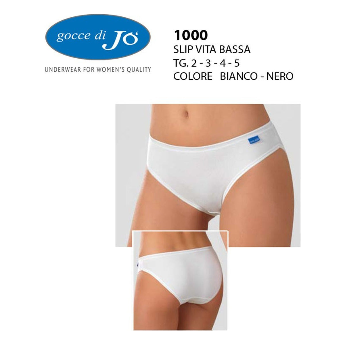 Slip vita bassa Gocce di Jo' art.1000 all'Ingrosso