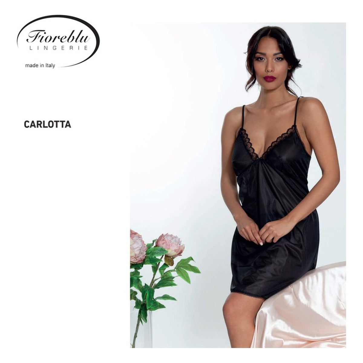 Sottoveste in raso Fioreblu Carlotta 3°10° all'Ingrosso