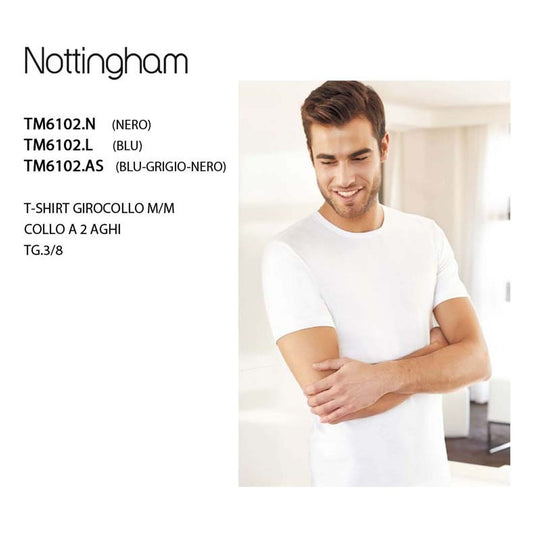 T-shirt girocollo m/m Nottingham art.TM6102.C Cotone colorato all'Ingrosso