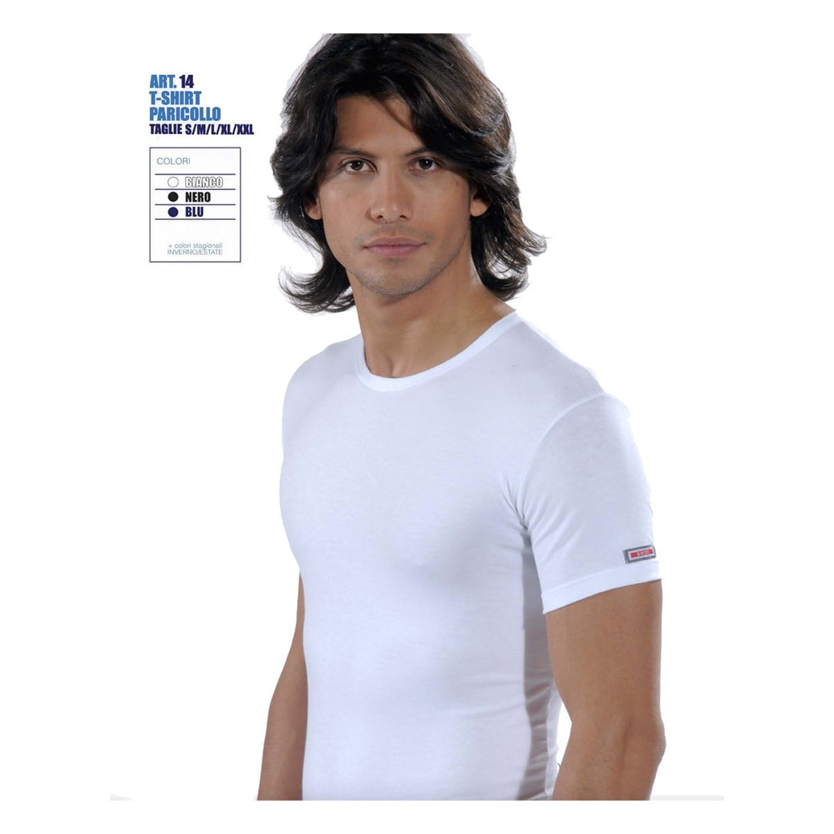 T-shirt uomo paricollo art.14 Senc all'Ingrosso