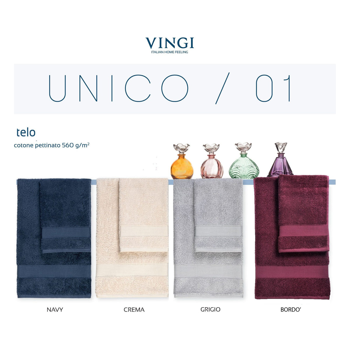 Telo doccia spugna Unico 1+1 all'Ingrosso