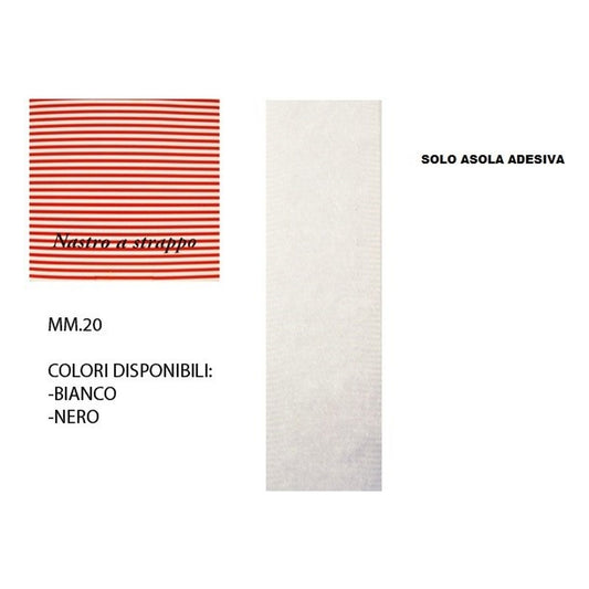 Velcro Adesivo asola mm.20 metri 50 all'Ingrosso