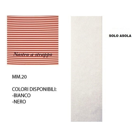 Velcro Asola da Cucire mm.20 metri 50 all'Ingrosso