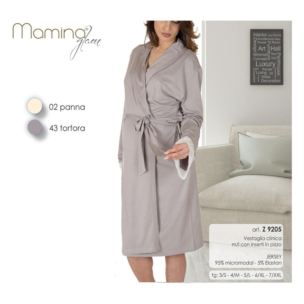 Vestaglia clinica Mamina art.z9205 all'Ingrosso