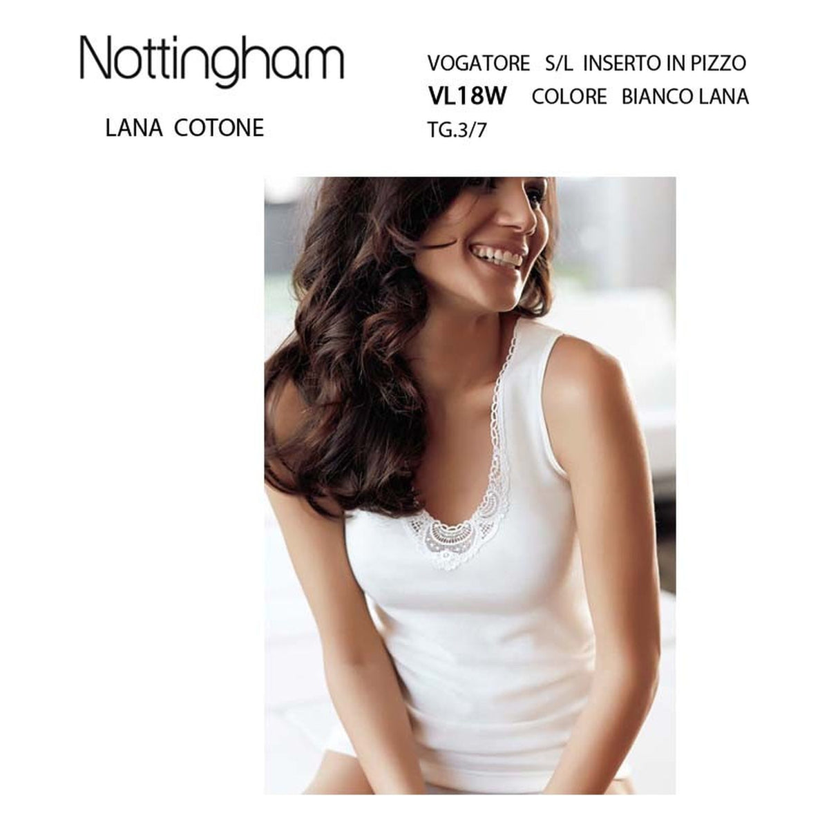 Vogatore S/L Nottingham art.VL18W lana cotone all'Ingrosso