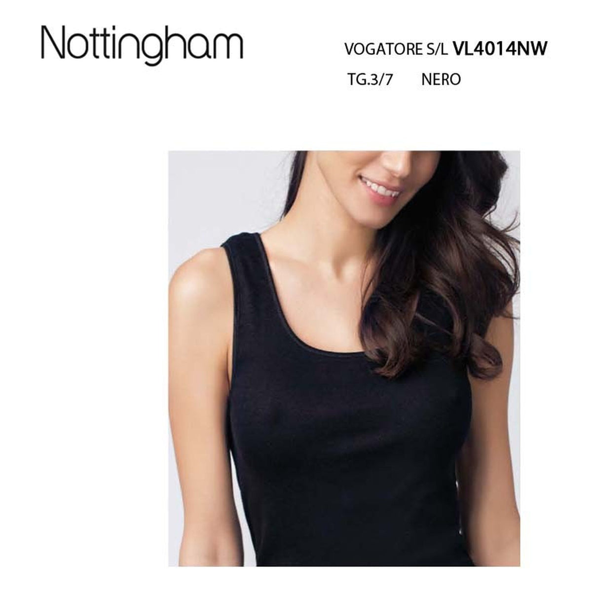 Vogatore S/L Nottingham art.VL4014NW cotone nero all'Ingrosso