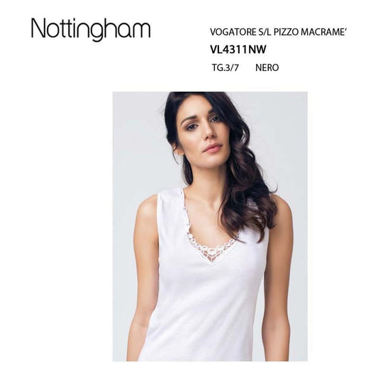 Vogatore S/L Nottingham art.VL4311NW cotone nero all'Ingrosso