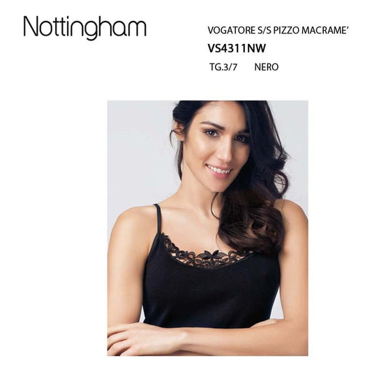 Vogatore S/S Nottingham art.VS4311NW cotone nero all'Ingrosso