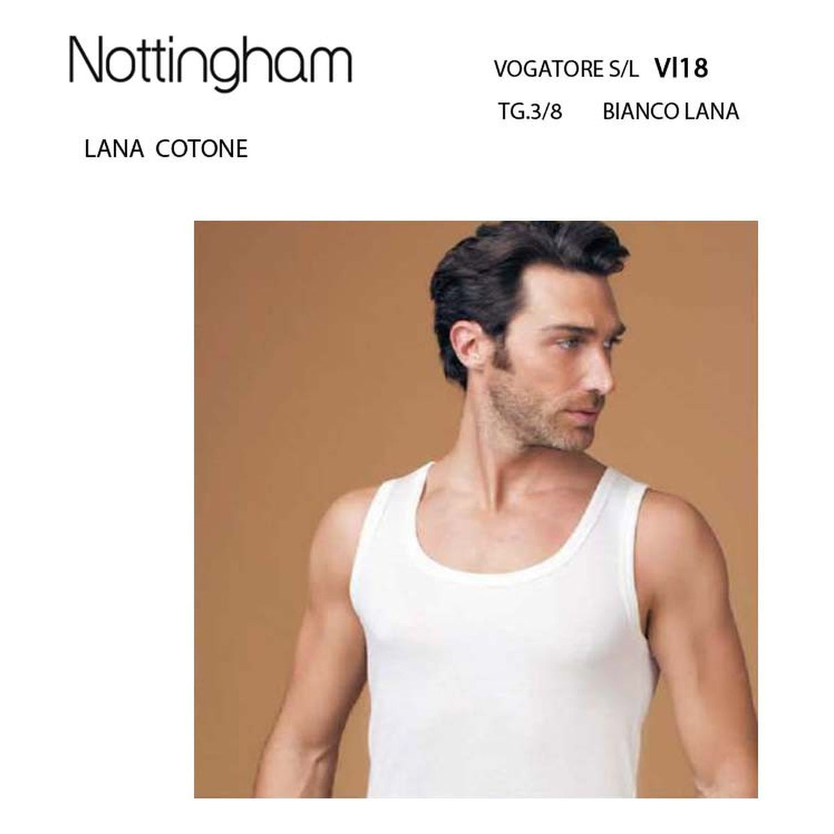 Vogatore uomo S/L Nottingham art.VL18 lana cotone all'Ingrosso